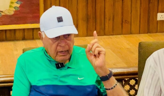 Farooq Abdullah at a tourism event in Jammu and Kashmir