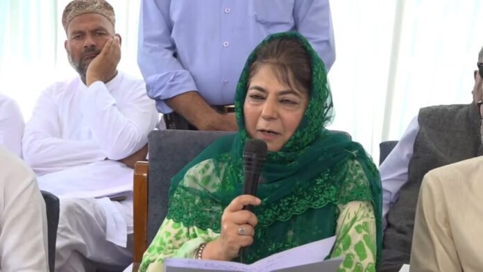 PDP leaders protesting in Jammu and Kashmir for Article 370
